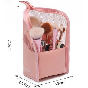 Stand Cosmetic Bag for Women Clear Zipper <b>Makeup</b> <b>Case</b> Travel Female <b>Makeup</b> Brush Holder Organizer Toiletry Bag Storage Bag - Product Image 6