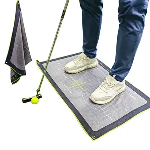 Golf Putting Swing Trainer Steh handtuch Trainings hilfen Übungs matte für Golfplatz