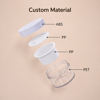 Pot à crème rechargeable PCR Eco 50g à double paroi, avec insert remplaçable, zéro déchet, soins durables de la peau, pot en plastique à marque privée