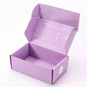 Offre Spéciale Logo personnalisé expédition noir es fermeture éclair ondulé emballage mailer boîte d'expédition cadeau - Product Image 6