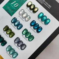 MIMAGPIE Vernis à ongles gel UV œil de chat ambre de luxe 10 couleurs, flacon magnétique – Non toxique, végétalien, écologique, sans HEMA, longue tenue