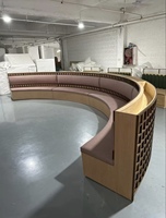Ensemble de sièges de canapé de salle à manger incurvé rond de haute qualité personnalisé en usine pour restaurant, hôtel, bar, café, fast-food, boîte de nuit