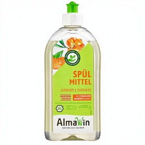 Líquido Lavavajillas Orgánico Perfecto de la Marca Domko, Aroma a Espino Amarillo y Mandarina, 500 ml, Detergente Potente con 80% de Ingredientes Activos - Product Image 2