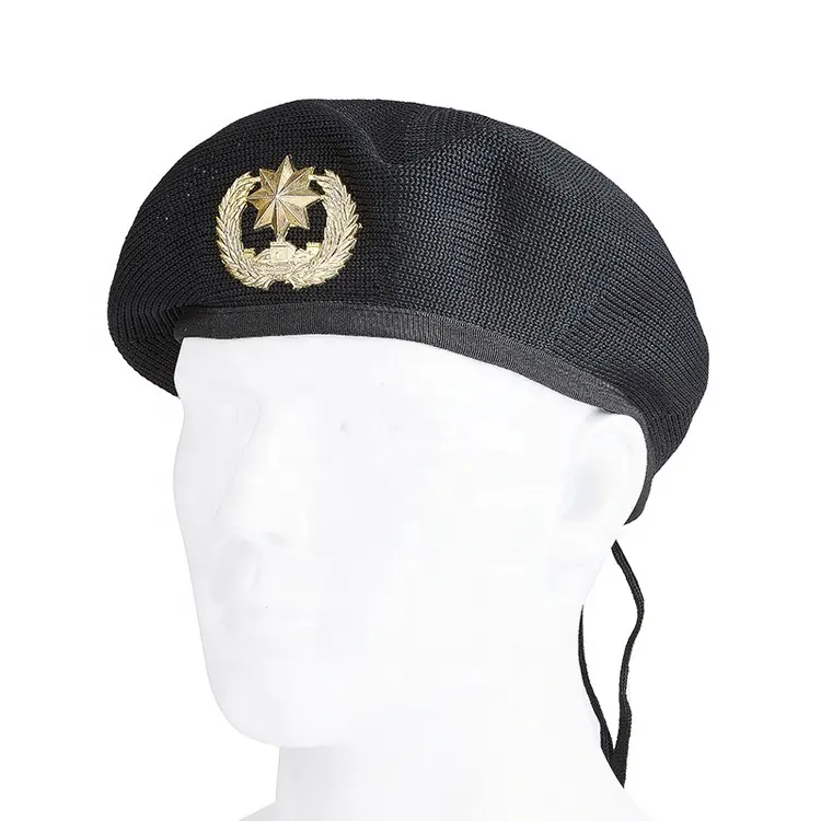 夏の通気性カジュアルベレー帽キャップオフィスウールコットンライニングユニフォームキャップベレー帽バッジ付き
