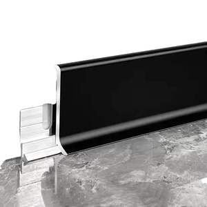 Plinthe murale en métal noir en aluminium <span class=keywords><strong>de</strong></span> 30 pouces garniture moderne pour hôtel garage salon <span class=keywords><strong>couloir</strong></span> plancher chaussure plinthe - Product Image 1