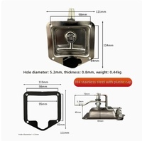 Loquet à poignée en T pliable en acier inoxydable poli miroir pour remorque, panneau de verrouillage, RV, camion, boîte à outils, tiroir UTE 3 3