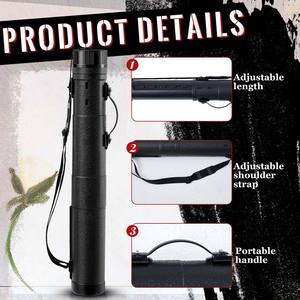 علب تخزين LISI سوداء من البولي إيثيلين عالي الكثافة أنابيب محمولة رسومات رسومات تحمل مستندات فنية مريحة 11X77/من خلال عرض دائم - Product Image 4