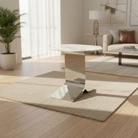 Table d'appoint en marbre blanc pour bureau moderne et table de réunion, table basse, petite table d'appoint