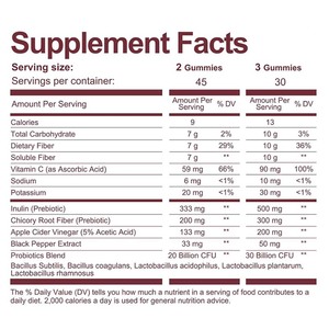 Gomitas <span class=keywords><strong>de</strong></span> Fibra OEM con Probióticos, 10 g <span class=keywords><strong>de</strong></span> Fibra por Porción, Sin Azúcar, Mezcla <span class=keywords><strong>de</strong></span> Probióticos <span class=keywords><strong>de</strong></span> 10 Mil Millones <span class=keywords><strong>de</strong></span> UFC, Gomitas <span class=keywords><strong>de</strong></span> <span class=keywords><strong>Vinagre</strong></span> <span class=keywords><strong>de</strong></span> <span class=keywords><strong>Manzana</strong></span> - Product Image 2