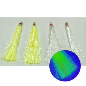 Alpha Fishing Bucktail Teasers Cheveux de cerf <span class=keywords><strong>Fluke</strong></span> Rig Lure Hook Tinsel Flasher Tube Slider Sea Bass <span class=keywords><strong>Fluke</strong></span> Fishing Lure - Product Image 5