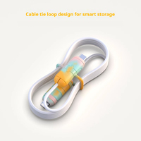 Protection tout compris, organisateur de câbles de données, étui de câble de charge en silicone mignon de dessin animé pour Type-C compatible avec IOS