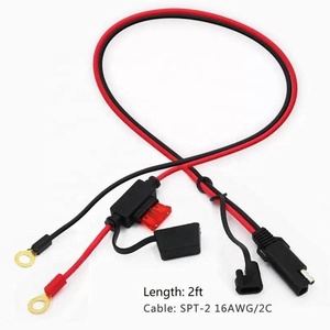 Connecteurs de bornes à joint torique SAE, faisceau de câbles à déconnexion rapide, conducteur en cuivre pur, isolation en gel de silice, pour moto et voiture, 16 AWG - Product Image 2