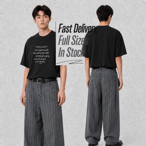 T-Shirt da Uomo Oversize a Maniche Corte con Collo Rotondo, Stampa <span class=keywords><strong>Grafica</strong></span> Tipografica, Nero, Streetwear Casual Personalizzato - Product Image 4
