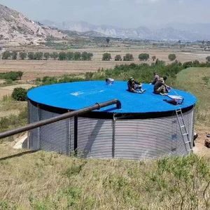 Réservoirs en tôle galvanisée avec revêtement en PVC pour l'eau de pluie, taille personnalisée, silo de stockage d'eau en acier pour l'agriculture, la foresterie, l'élevage et la pêche - Product Image 4