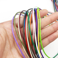 Collier en corde cirée coréenne fait main de 1,5 mm avec fermoir mousqueton, assortiment coloré de composants de bijoux pour accessoires DIY
