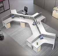Table d'ordinateur de bonne qualité Postes de travail de bureau Cabines Poste de travail pour 4 personnes Mobilier de bureau