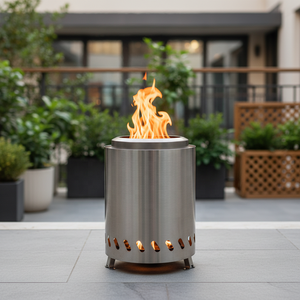 Brasero <span class=keywords><strong>de</strong></span> bureau en <span class=keywords><strong>bois</strong></span> - Mini poêle à <span class=keywords><strong>bois</strong></span> en acier inoxydable pour le bureau, le patio, le camping, la chaleur - Product Image 5