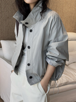 Veste chemise femme style K printemps 2026 sur mesure OEM |   Blazer structuré à panneaux arqués avec détails de couture courbés Vestes de créateur