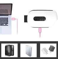 Compresse chaude et équipement de massage oculaire à pression d'air masseur oculaire portable sans fil pliable avec chaleur