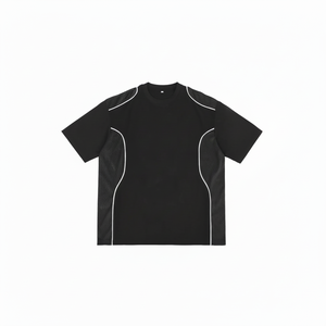 T-shirt à empiècement pour homme, tenue de sport par sublimation, maillots de foot vintage, maillot de foot, streetwear surdimensionné - Product Image 1