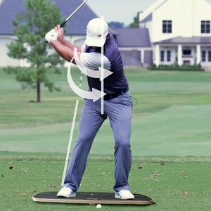 Plaque de pression d'entraînement au swing de golf, planche d'équilibre pour l'entraînement au transfert de poids et au transfert du centre de gravité, aide à la pratique du golf - Product Image 1