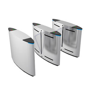 Porte de barrière à rabat de marche à aile simple ou double de sécurité à extrémité moyenne de contrôle d'entrée pour la station de métro, l'immobilier, les ports maritimes - Product Image 3