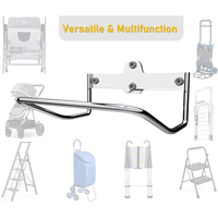 Support de rangement mural pour échelle, étagère en acier inoxydable, support multifonctionnel, accessoires de suspension pour meubles