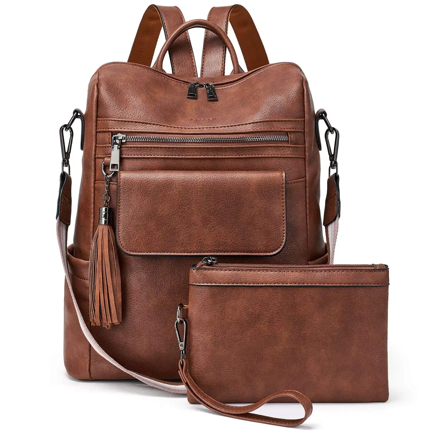 Custom Designer logo retro real full grain leather backpack Little Crazy Horse Leather Laptop Bag men's and women's backpack