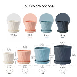 Ruipu (jardinière grise <span class=keywords><strong>de</strong></span> pots <span class=keywords><strong>de</strong></span> <span class=keywords><strong>fleurs</strong></span> en plastique d'intérieur et d'<span class=keywords><strong>extérieur</strong></span> <span class=keywords><strong>de</strong></span> jardin - Product Image 3