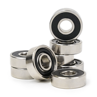 Roulements de skateboard à double rangée en acier chromé 608RS ABEC-7, plaqués nickel, antirouille, à roulement à billes à roulement rapide, lubrifiés à l'huile, prix usine