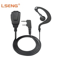 LSENG Oreillette PTT Microphone G-Plug 2 Broches pour Talkie-Walkie, Compatible Kenwood TK-2107 TK-3107, Idéale pour la Sécurité