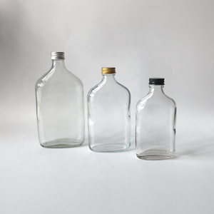 100ml 200ml 250ml <strong>350ml</strong> 500ml Ready Stock Refillable Small Flat Square Glass Drink Bottle Flat Liquor <strong>Vodka</strong> Glass Spirit Bottle - Product Image 5