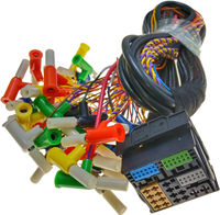 Kabel Harness Mobil Linksunet TE 52PIN 2278598-3 untuk Pemutar Multimedia, Inti Tembaga, Isolasi PVC, Steker Banana Jantan-Betina 4mm