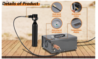 Compresseur d'air PCP sans huile 12V 4500psi 300bar 30MPa 12V 110/220V DC ou AC pour véhicule électrique général