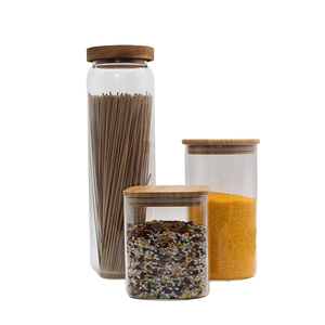 <span class=keywords><strong>Set</strong></span> di Barattoli in Vetro Ermetici Lehe Modern da 78oz, <span class=keywords><strong>3</strong></span> Contenitori Grandi in Metallo, 6 Guarnizioni in Silicone, Multifunzione per Conservazione di Alimenti e Condimenti - Product Image 2