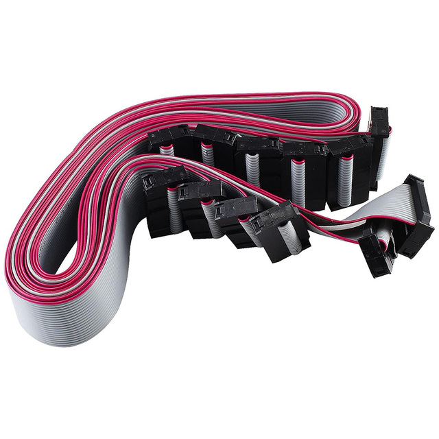 26Pin Gray Ribbon Flat AWG28 2.54mm Pitch IDC Connector Cable Male Female Wire Harness Cable Assembly for Electronic Computer