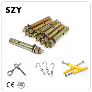 Ancres à manchon en acier inoxydable avec <span class=keywords><strong>crochet</strong></span> de <span class=keywords><strong>plafond</strong></span>, boulon d'expansion, ancre murale en béton avec crochets ouverts, durable - Product Image 2