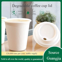 Ljret PVC Couvercle de tasse jetable biodégradable pour thé au lait et café, style vintage, 8 oz, 60-80 pièces, cadeau d'affaires, modèle 025