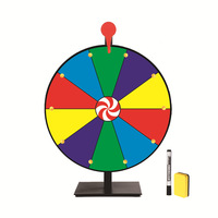 Roue promotionnelle de sport de table à 12 fentes Support de roulette effaçable à sec de 12 pouces pour les salons professionnels Vacances
