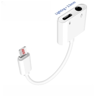 Adaptateur audio 2in1 pour casque Offre Spéciale d'usine avec prise jack 3.5mm et convertisseur d'adaptateur de répartiteur d'écouteur de port de charge pour Iphone