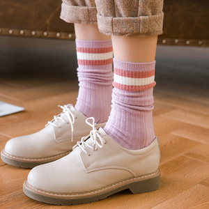 New Fashion Women's Long <strong>Socks</strong> Calf <strong>Length</strong> <strong>Knee</strong> <strong>Length</strong> <strong>Socks</strong> College Style Bright Color Solid <strong>Socks</strong> Colorful Stripes Cotton - Product Image 5