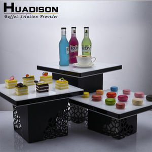 Equipo de Cafetería de Lujo Huadison a Precio Promocional, Plato Rectangular de 3 Niveles para Servir Alimentos, Exhibidor de Alimentos para Buffet - Product Image 3