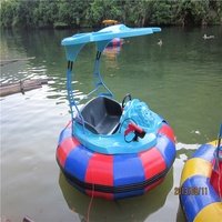 Bateau tamponneur électrique gonflable en fibre de verre Meierya M-023 pour 2 adultes, usage commercial et résidentiel, parc aquatique intérieur/extérieur, 12 mois