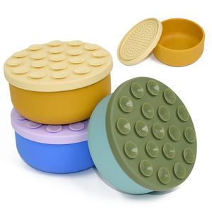 Novo Design Único Multifuncional Água E Comida <span class=keywords><strong>Dog</strong></span> <span class=keywords><strong>Bowl</strong></span> Round Silicone <span class=keywords><strong>Dog</strong></span> <span class=keywords><strong>Bowl</strong></span> com Ventosa Lick Mat <span class=keywords><strong>Lid</strong></span> - Product Image 3