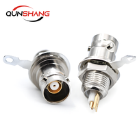 Conector RF Triaxial Hembra TRB de Hilo Extendido QUNSHANG TRB-KY, Conexión BNC, Tres Conexiones Coaxiales, Bus 1553B, Niquelado/Dorado 50