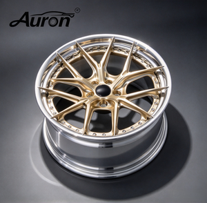 ล้อแม็กซ์อะลูมิเนียมอัลลอย Auron ขนาด 5.5x17 สีทอง ลายหลายก้าน แบบสองชิ้น สำหรับรถยนต์นั่งส่วนบุคคล ปรับปรุงและอัปเกรด - Product Image 2