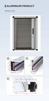 Moustiquaire rétractable anti-moustique moderne avec cadre en alliage d'aluminium et fenêtre coulissante pliante