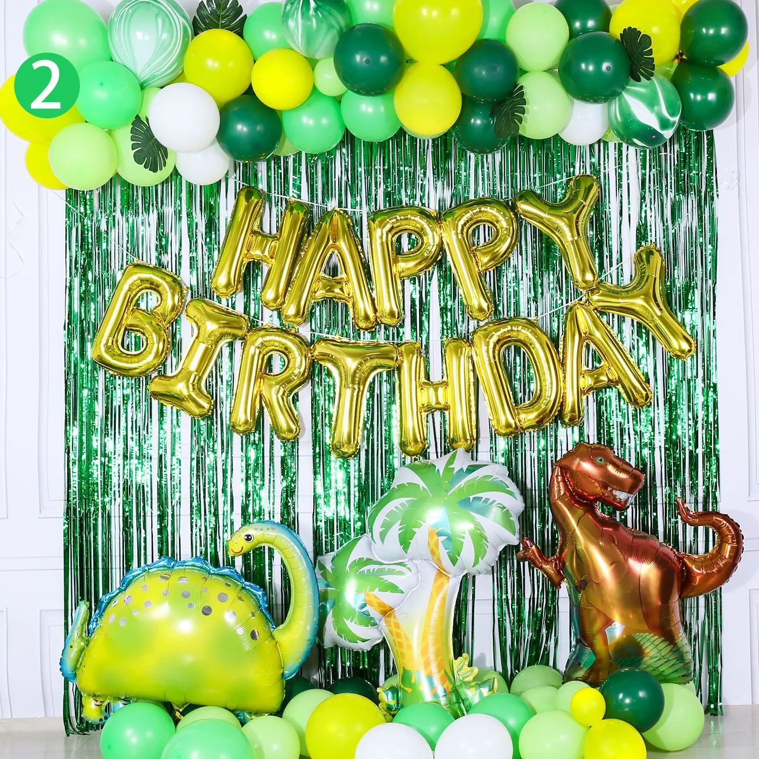 Dinosaurio fiesta decoración suministros conjunto niños cumpleaños globos de aluminio niños cumpleaños dinosaurio tema Fiesta favores