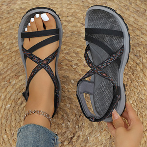Sandalias Deportivas de Moda para Mujer, Verano 2026, con Tiras Cruzadas, Estilo Retro Europeo Americano, Casuales - Product Image 3