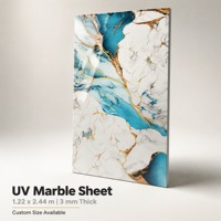 Panneau mural décoratif en PVC effet marbre imperméable aux UV, revêtement mural intérieur effet marbre